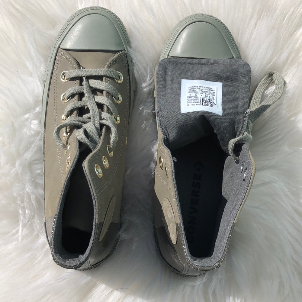 NWOT Army Green Converse high tops